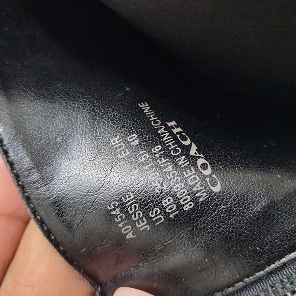 Coach Jessie Silky Nappa Black Leather Heeled Tassell Booties (W Size 10) - Picture 7 of 16